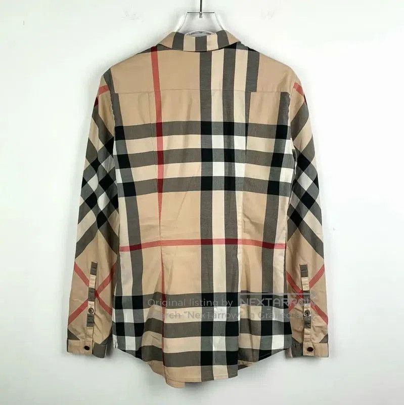 Burberry Burberry Colorblock Cotton Shirt for Women. Size XS / US 0-2 / IT 36-38 - 2 Thumbnail