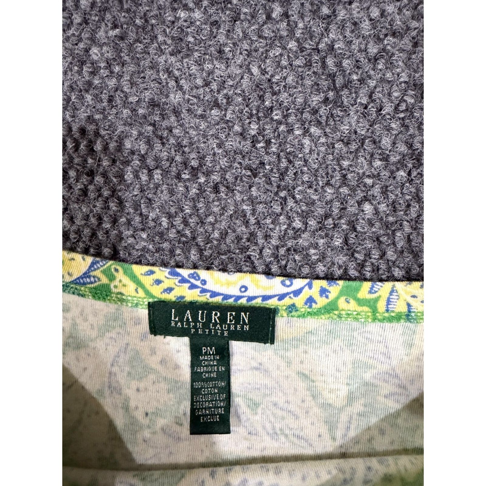 Ralph Lauren Lauren Ralph Lauren Shirt PM Green Paisley Crew Neck Short Sleeve Top Womens Size M / US 6-8 / IT 42-44 - 3 Thumbnail