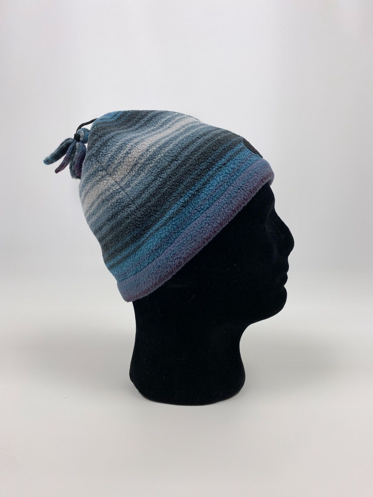 Vintage 1990’s Vintage Shred Alert USA Fleece Stripe Skull Beanie Size ONE SIZE - 6 Thumbnail