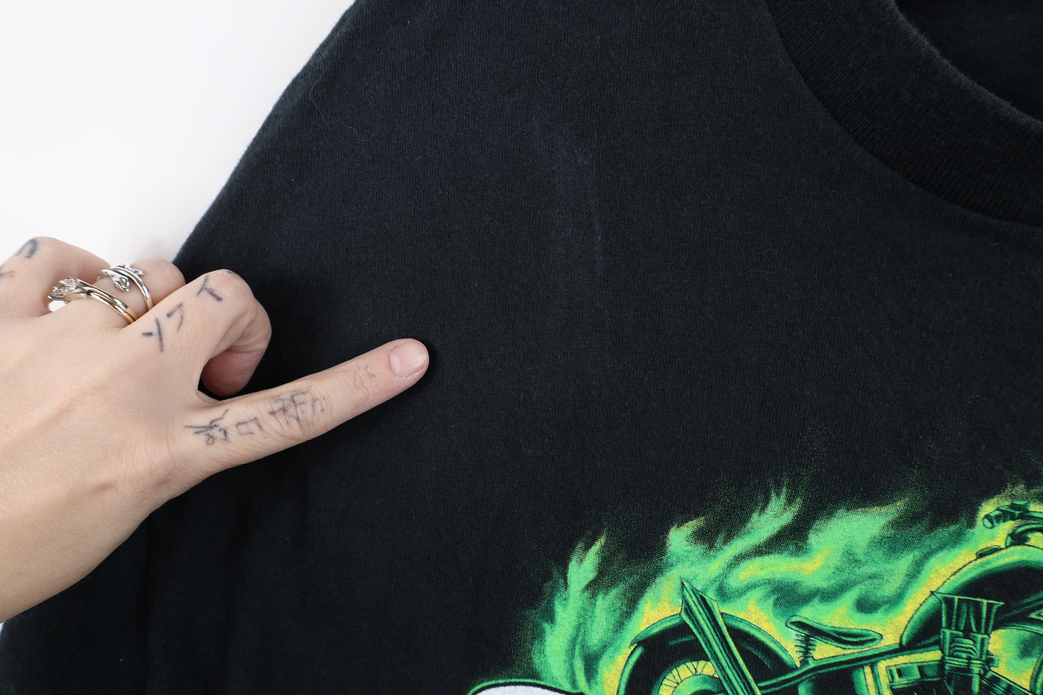 Vintage Vintage Y2K 2006 Bike Week Fire Flames Skull T-Shirt Black Size US XL / EU 56 / 4 - 6 Thumbnail