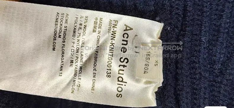 Acne Studios Acne Studios Ladies half-zip high-neck knitted top, navy b Size XS / US 0-2 / IT 36-38 - 6 Thumbnail