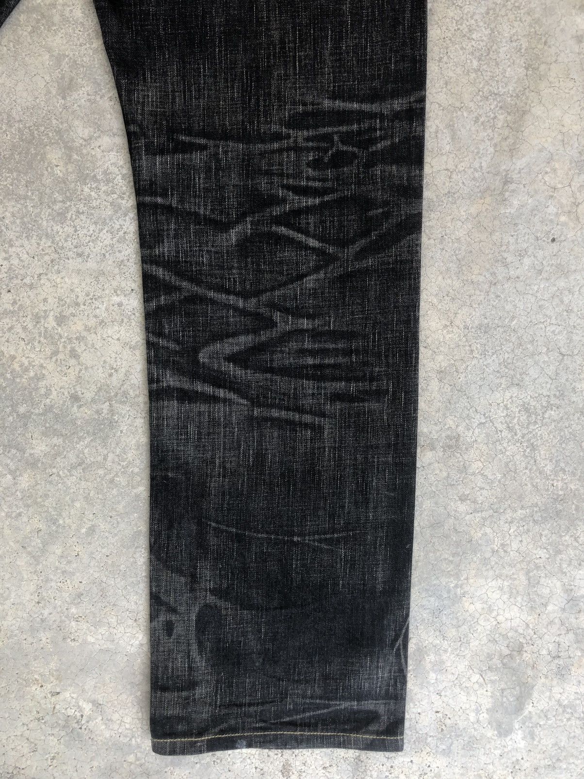 Le Grande Bleu (L.G.B.) Japanese Edwin 503 Blue Trip Distressed Jeans Size US 33 - 12 Thumbnail