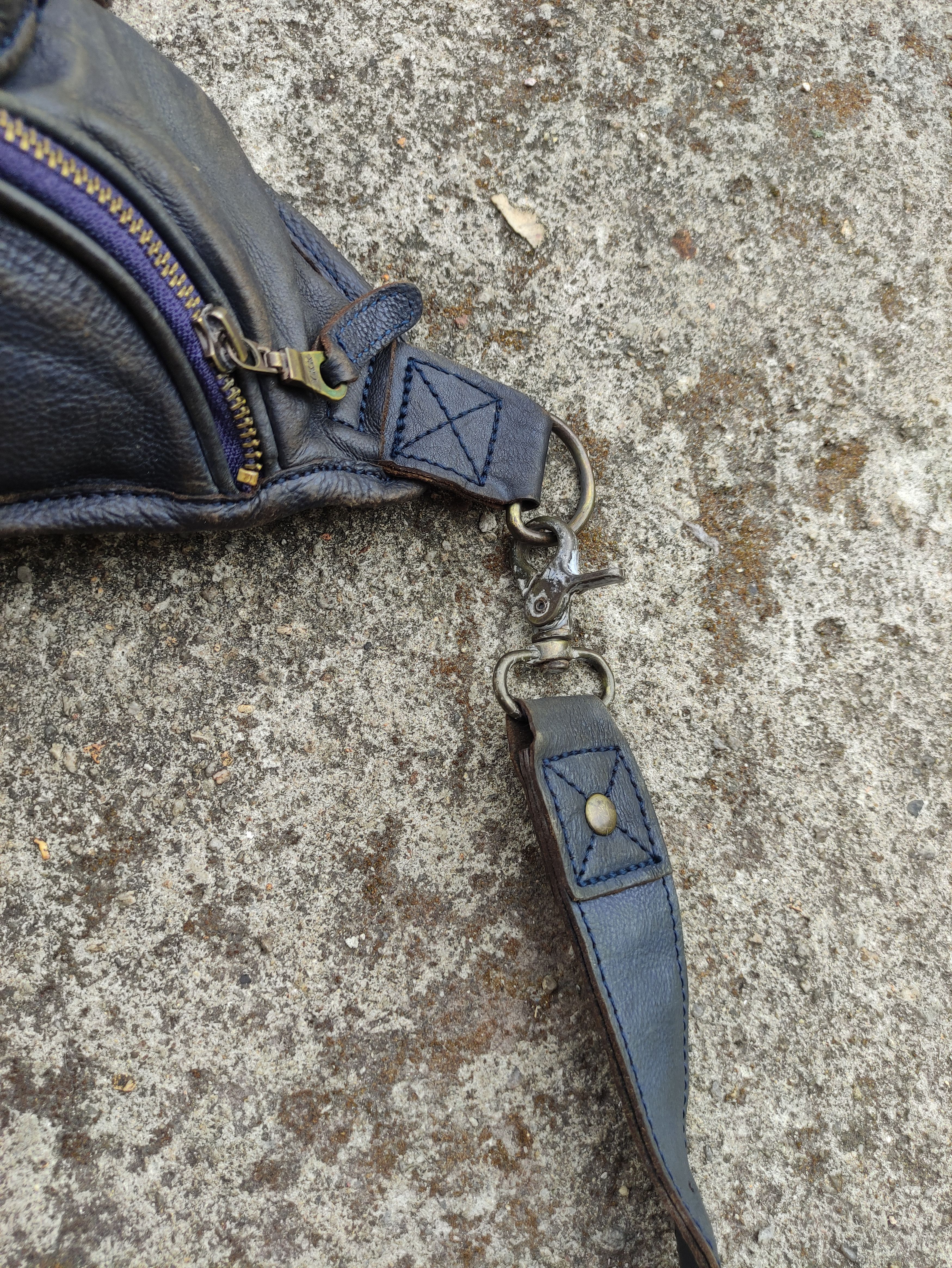 Japanese Brand GREEN LABEL RELAXING VINTAGE LEATHER WAIST BAG Size ONE SIZE - 2 Thumbnail