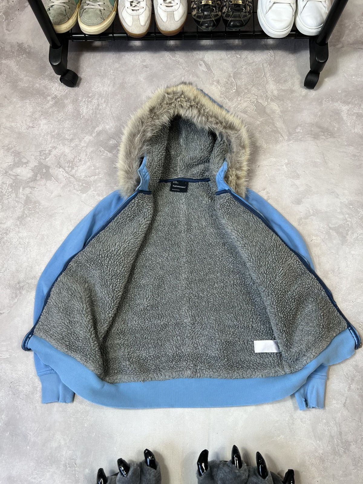 Vintage Vintage IfSixWasNine Style Peak Performance Fur Faux Hoodie Size L / US 10 / IT 46 - 9 Thumbnail