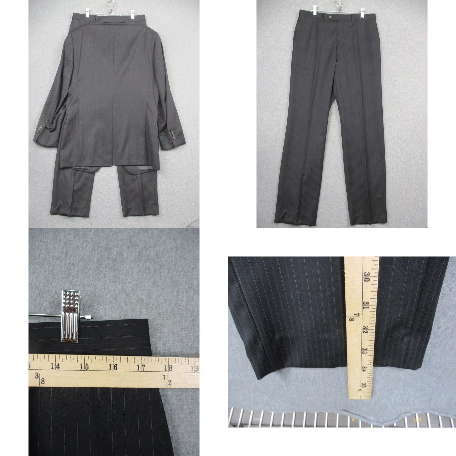 Ralph Lauren Ralph Lauren Suit Mens 42L Wool Pinstripe Blazer Pants 2 Piece Set Canada Size 42R - 9 Thumbnail