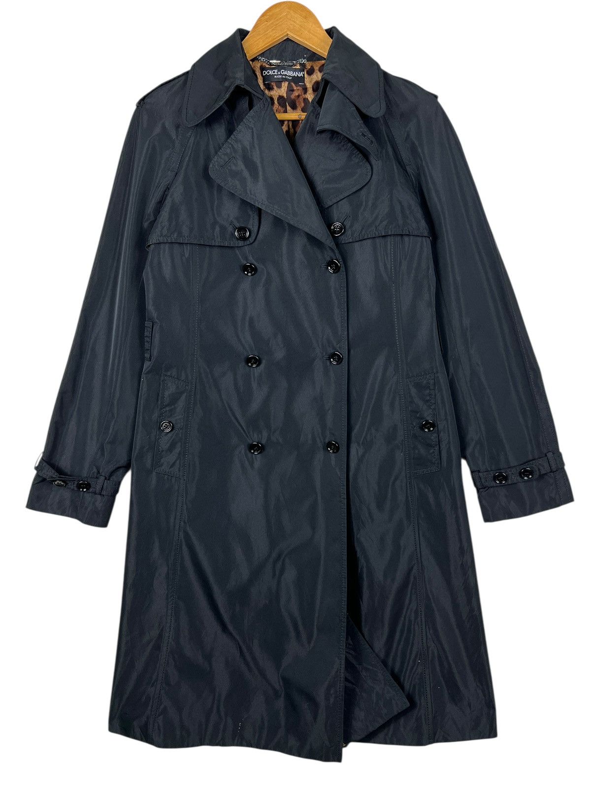 Dolce & Gabbana 🔥 Dolce & Gabbana Double Breast Trenchcoat Leopard lining Size S / US 4 / IT 40 - 7 Thumbnail