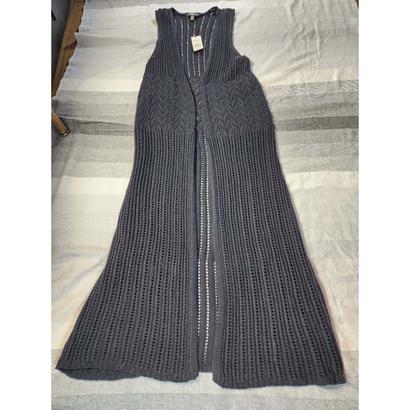 Express NWT Vintage Express black open knit cover Size S / US 4 / IT 40 - 1 Thumbnail