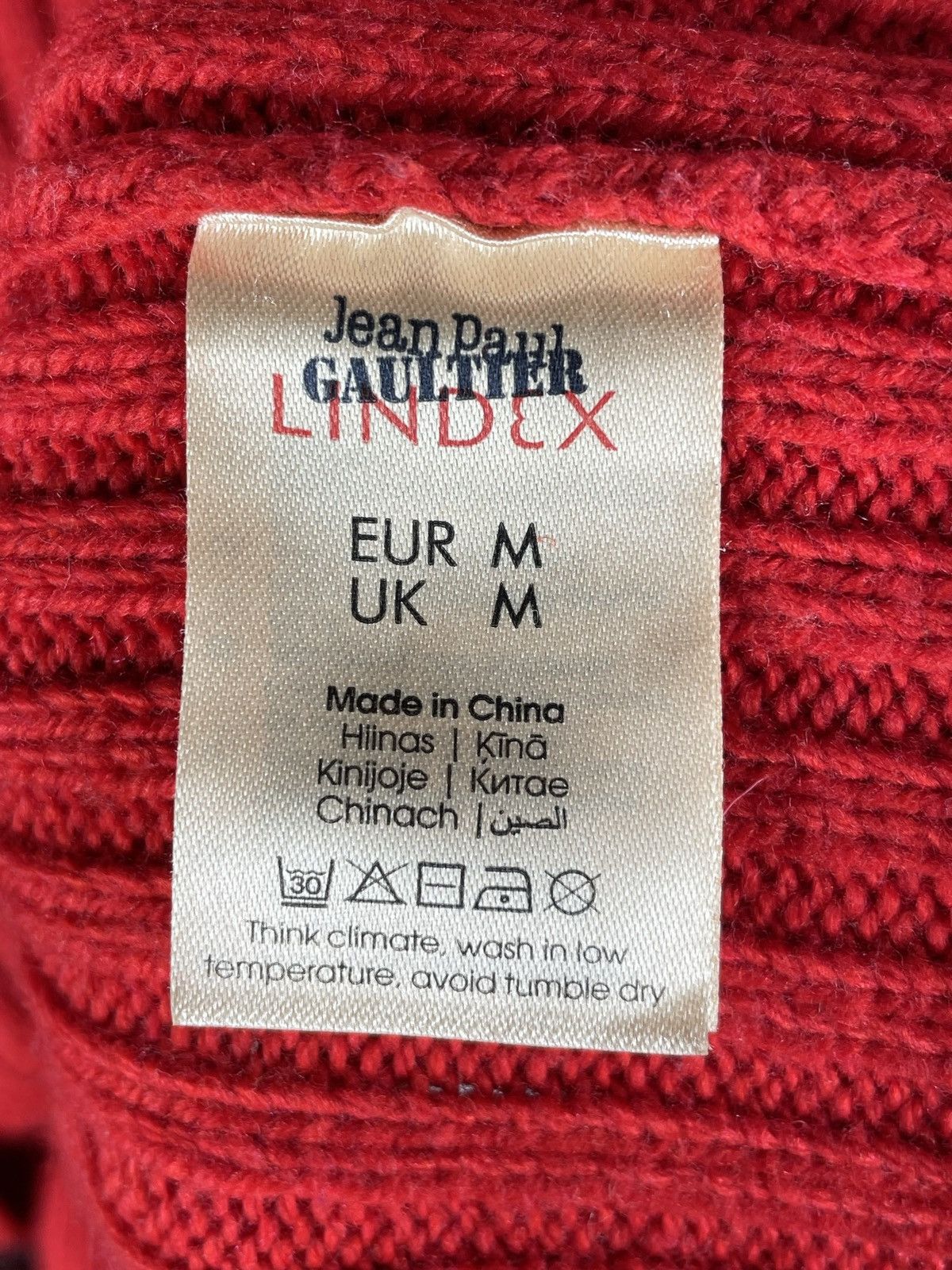 Other Jean Paul Gaultier Lindex High Neck Turtleneck Red Sweater Size M / US 6-8 / IT 42-44 - 9 Thumbnail