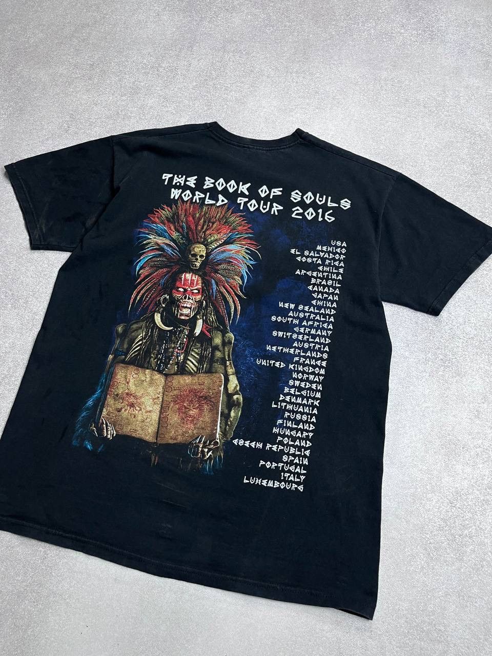 Iron Maiden × Vintage Vintage Iron Maiden The Book Of Souls World Tour L Size US L / EU 52-54 / 3 - 3 Thumbnail