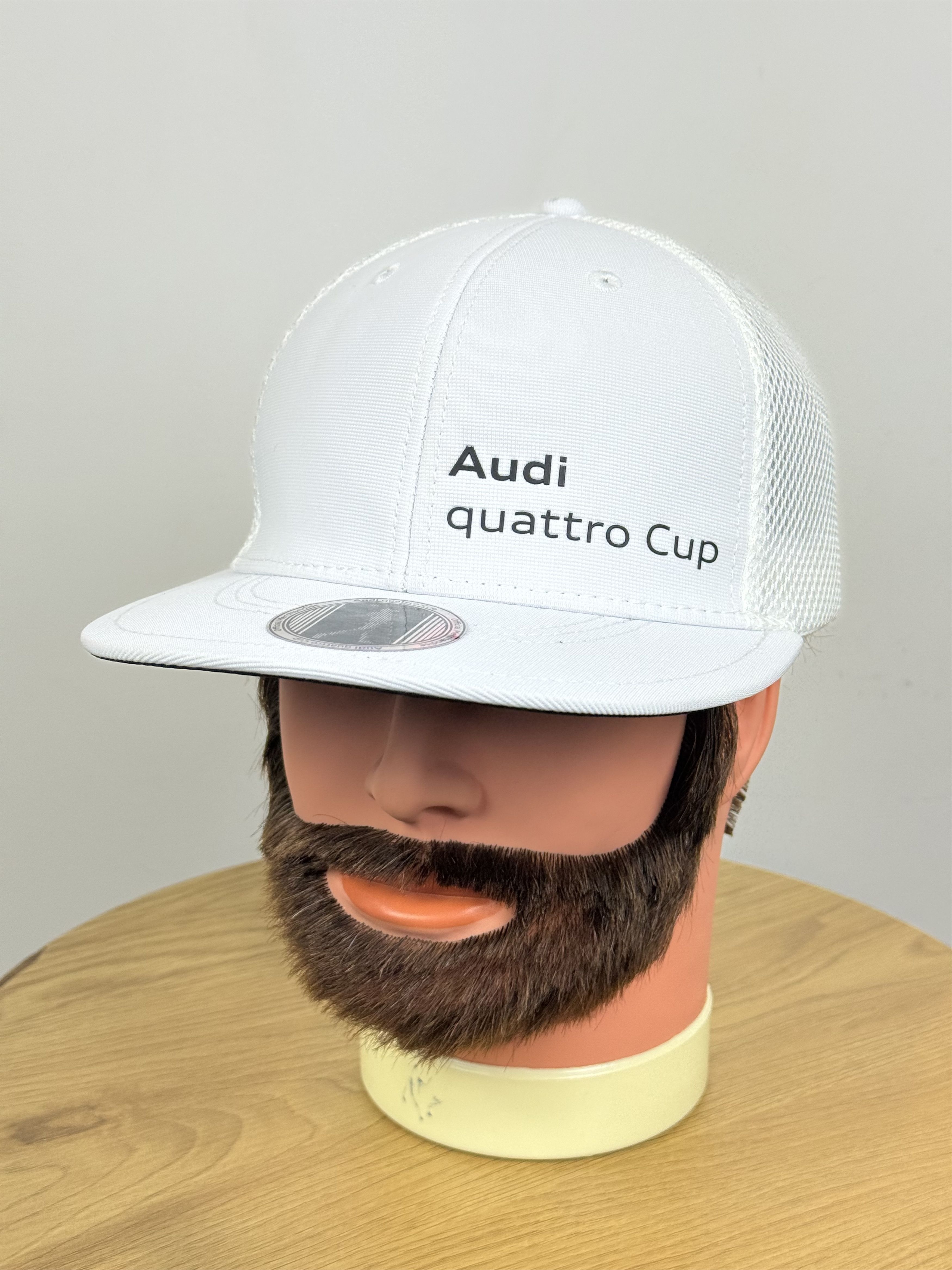 Audi Audi Quattro Cup Flat Visor Genuine Cap Hat White Authentic Size ONE SIZE - 1 Thumbnail