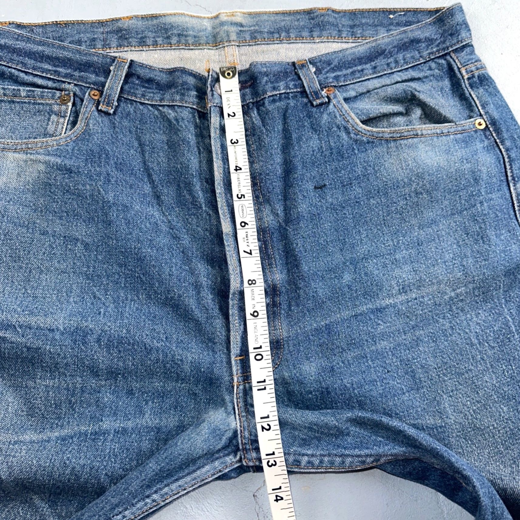 Levi's Levi's 501 Vintage 80s USA Straight Leg Jeans Blue Light Wash 40x33 38x29 Men Denim Cotton Mid Rise Regular Inseam 33 Size US 40 / EU 56 - 7 Thumbnail
