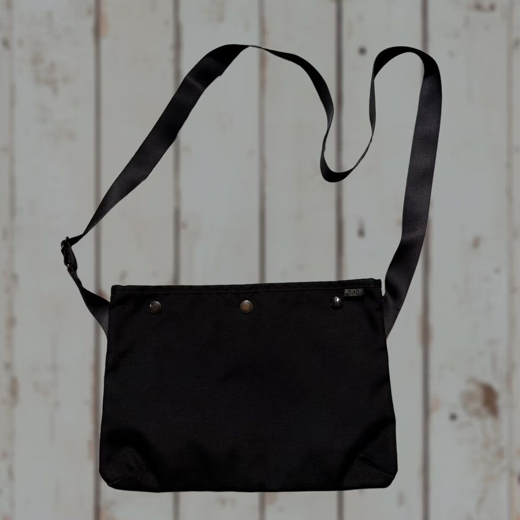 Rue Porter Porter Yoshida Cordura Canvas Sling Shoulder Bag Camp Hiking Trail City Japan OS Black Unisex Adults Crossbody Nylon Carry Bag Size ONE SIZE - 1 Thumbnail