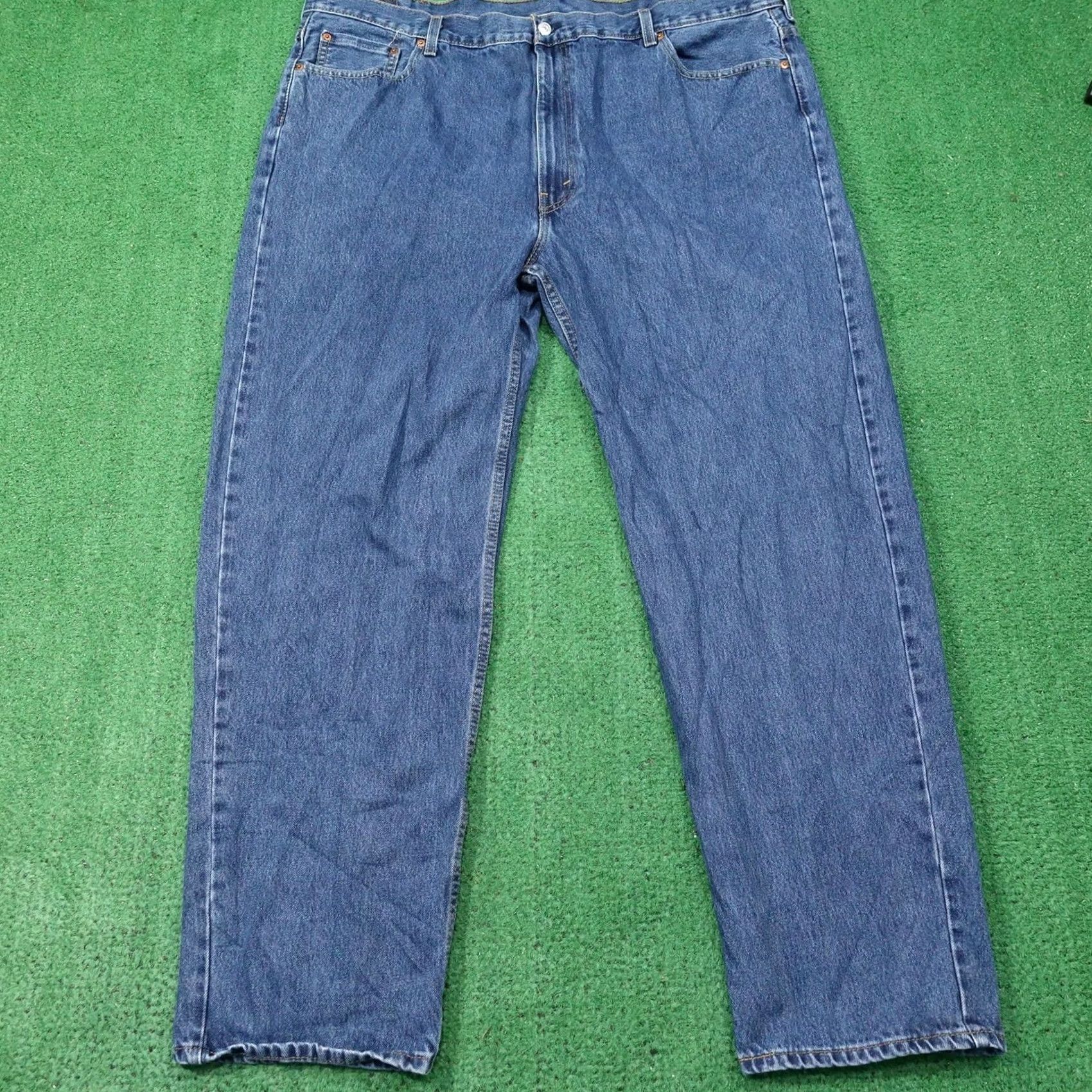 Levi's Levi's 550 Jeans Mens 48x34 Blue Medium Wash Relaxed Tapered Denim Pants Big & Tall Mens Jeans Size US 32 / EU 48 - 2 Thumbnail