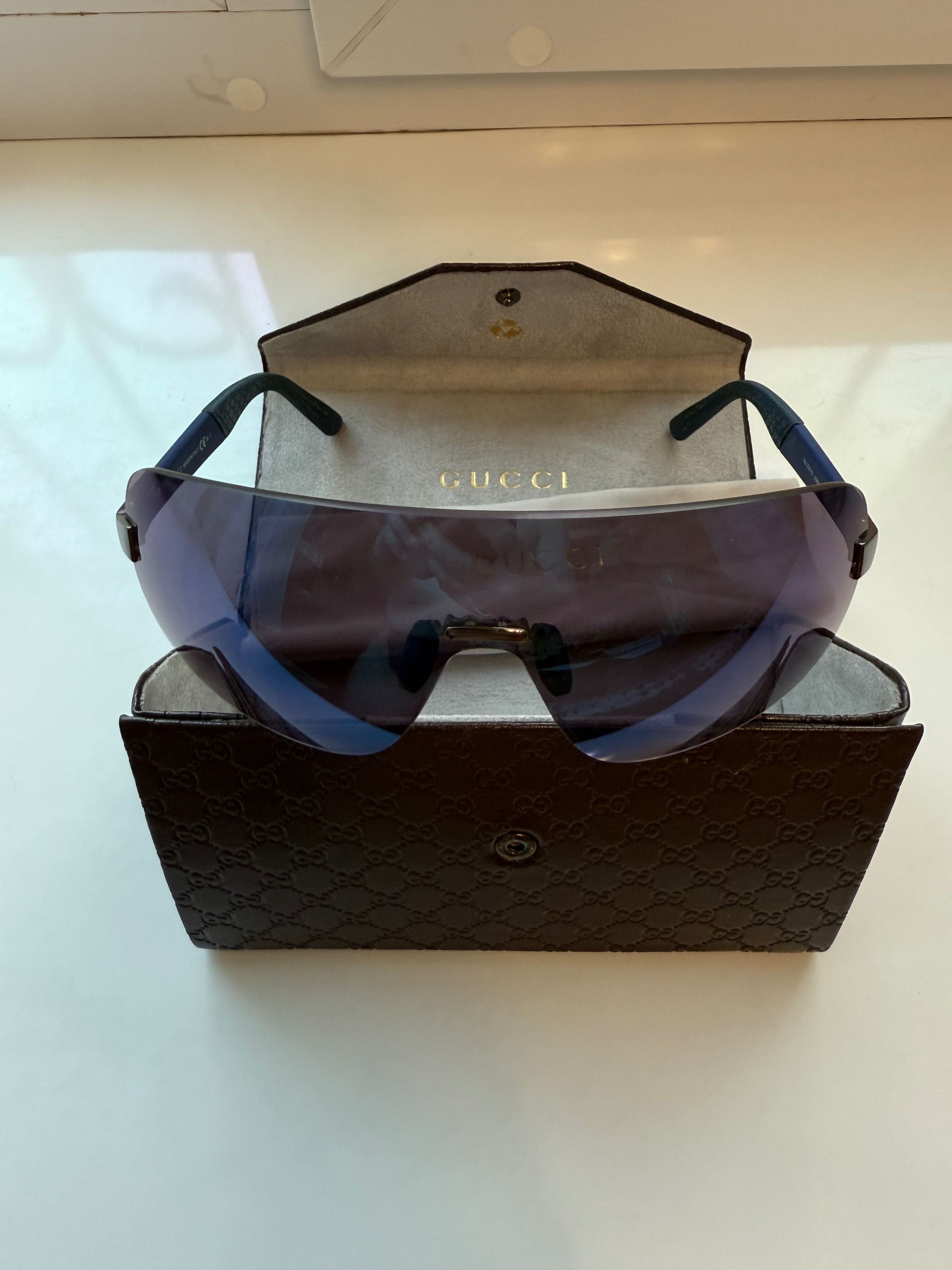 Gucci GUCCI GG 2257S JOMXT RUT BLUE Sunglasses Size ONE SIZE - 2 Thumbnail