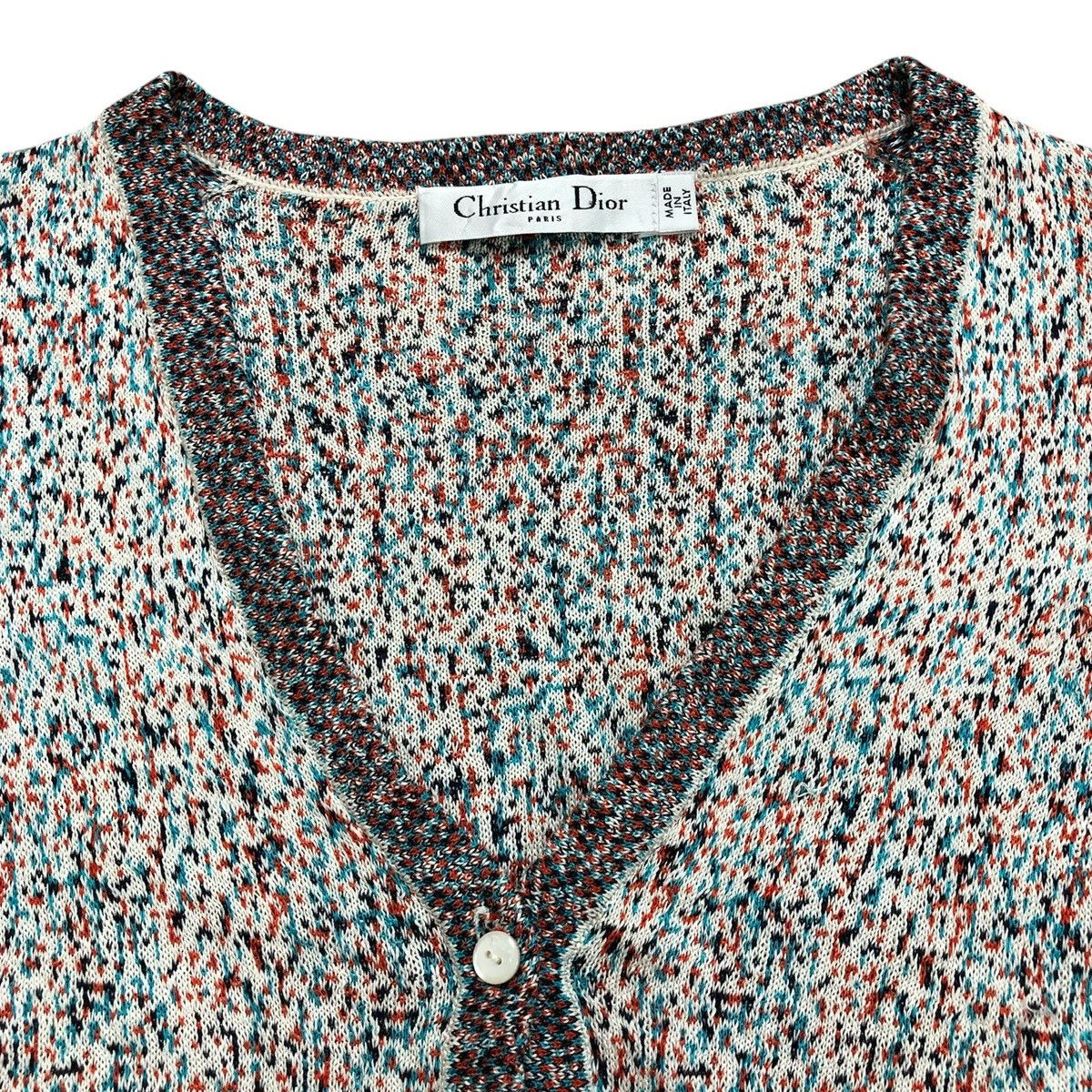 Dior Christian Dior Multicolor Speckled Knit Cardigan Luxury Size XS / US 0-2 / IT 36-38 - 3 Thumbnail