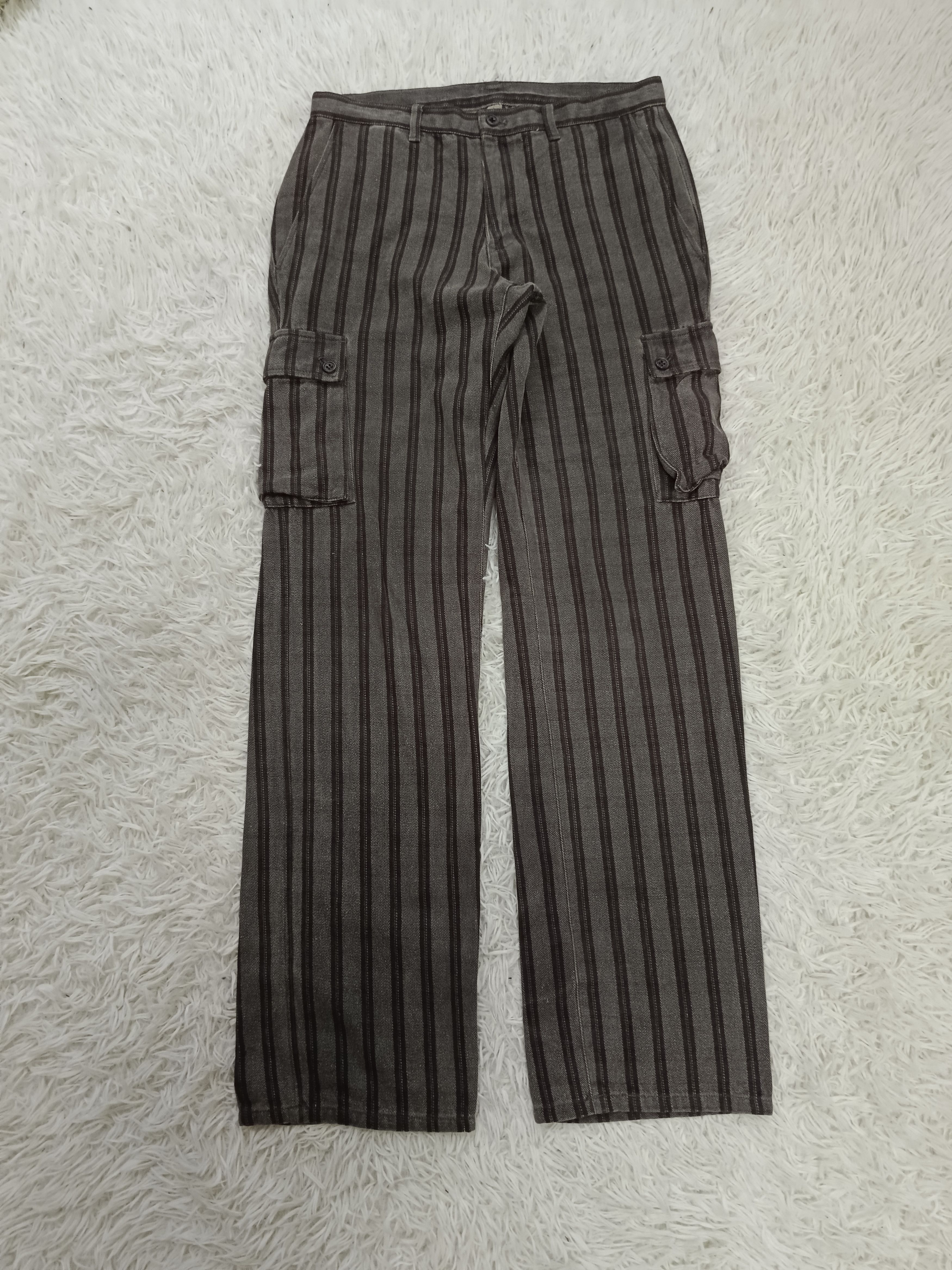Comme Ca Ism DiSTRESSED STRIPE CARGO PANTS COMME CA ISM Size US 31 - 1 Thumbnail