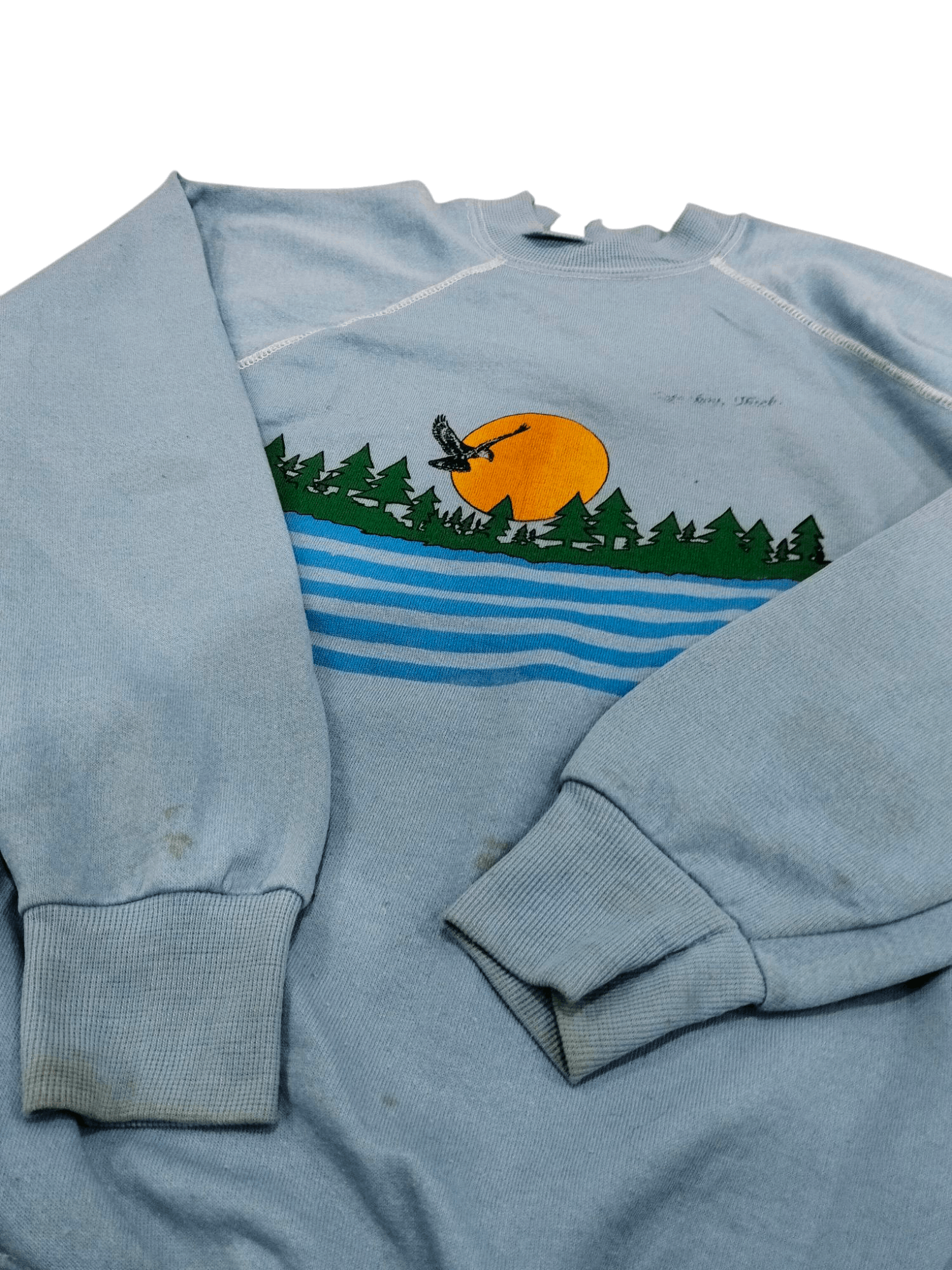 Vintage Vintage 80s Hawaii Sunset Photo Sweatshirt Size US L / EU 52-54 / 3 - 3 Thumbnail