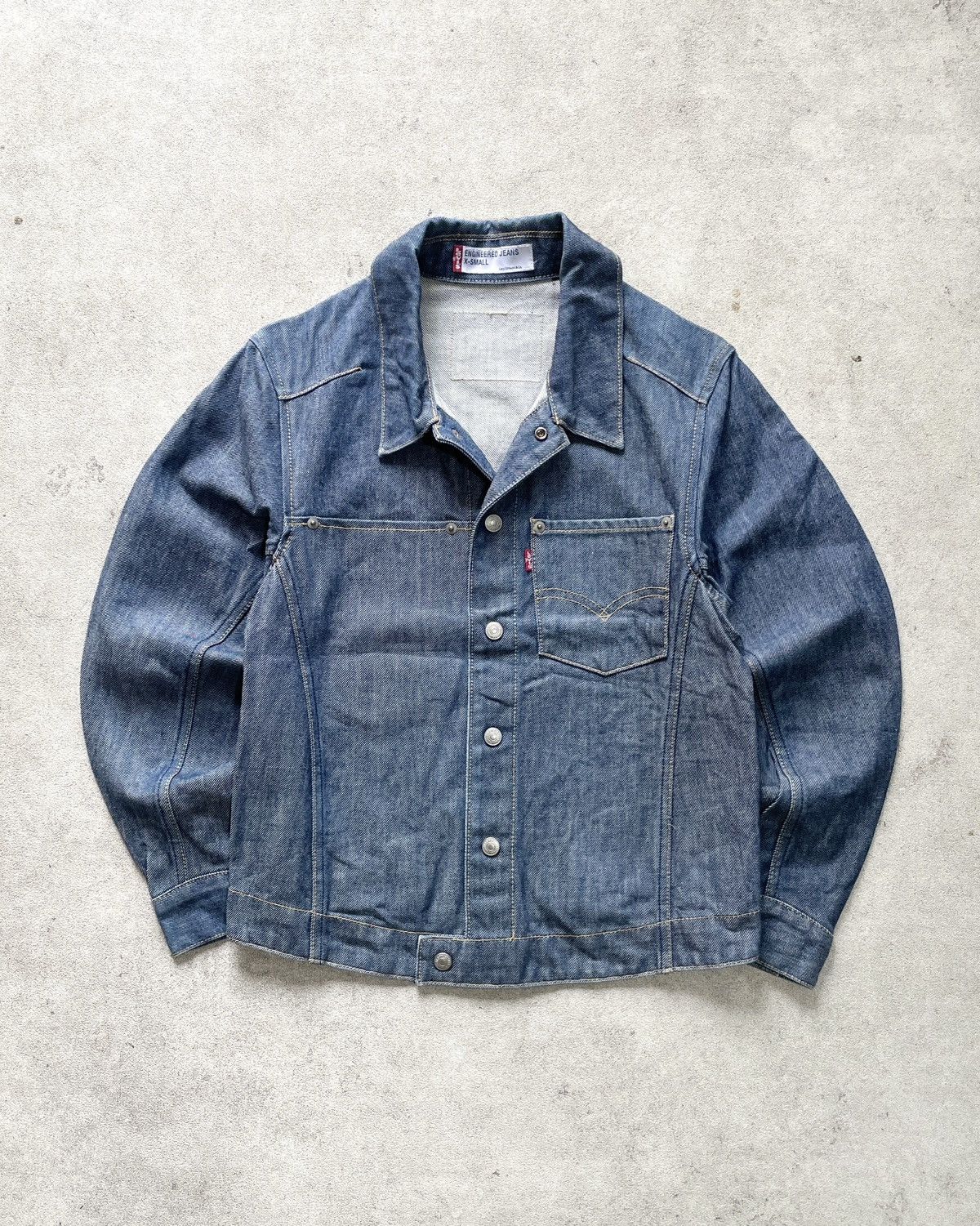 Engineered Garments × Levi's Vtg 90s Levis Engineered Jeans Blue Denim Jacket Japan y2k ♻️ Size US XS / EU 42 / 0 - 1 Thumbnail