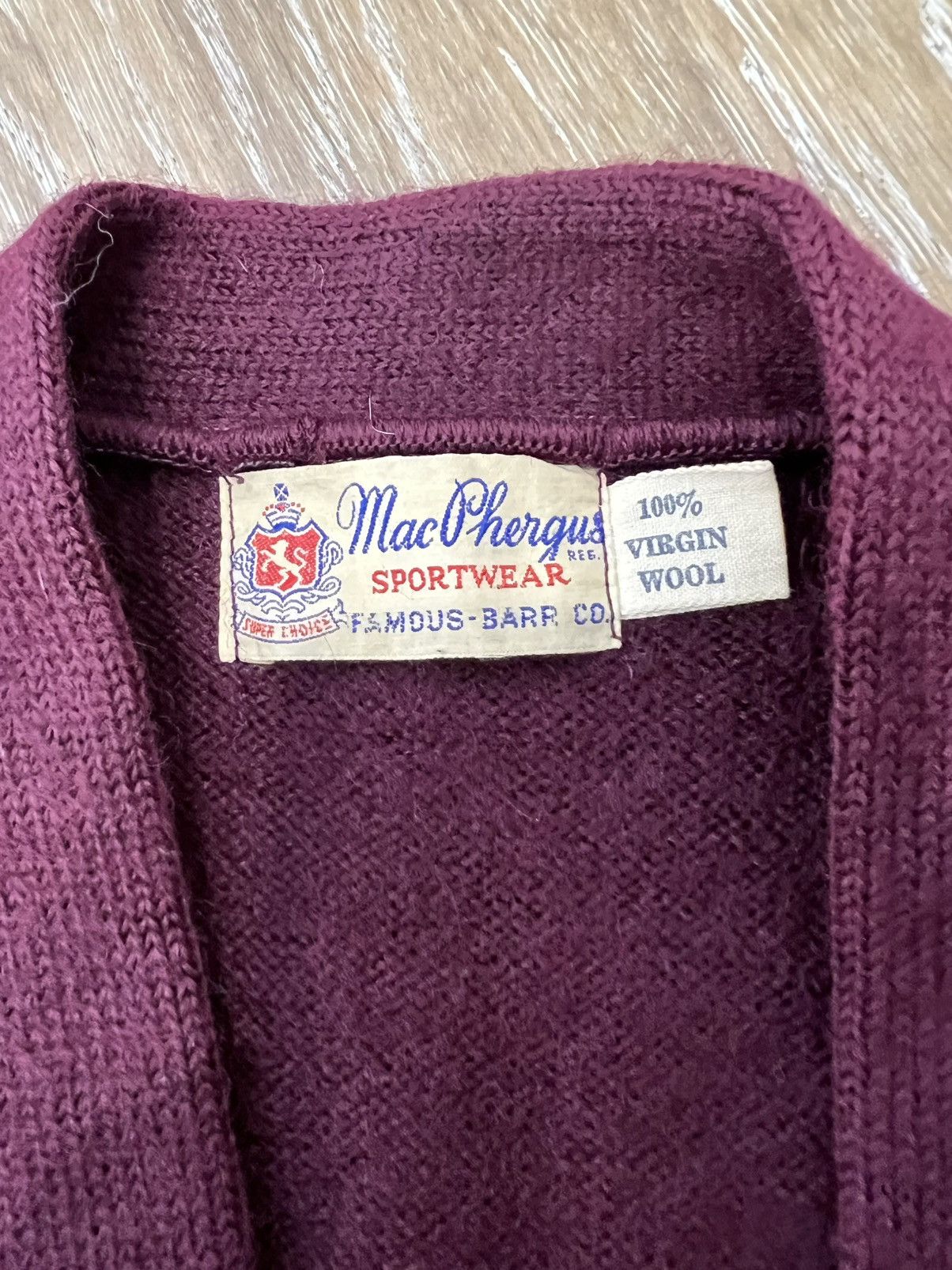 Vintage Vintage Mac Phergus Sportswear Virgin Wool Knit Cardigan Size US M / EU 48-50 / 2 - 5 Thumbnail