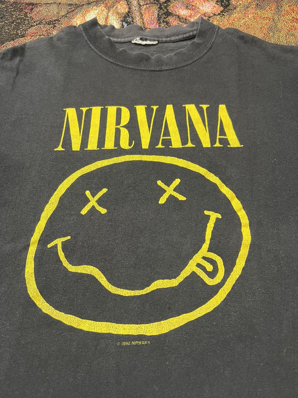 Band Tees Vintage '92 Nirvana Smiley Tee Size US L / EU 52-54 / 3 - 1 Thumbnail