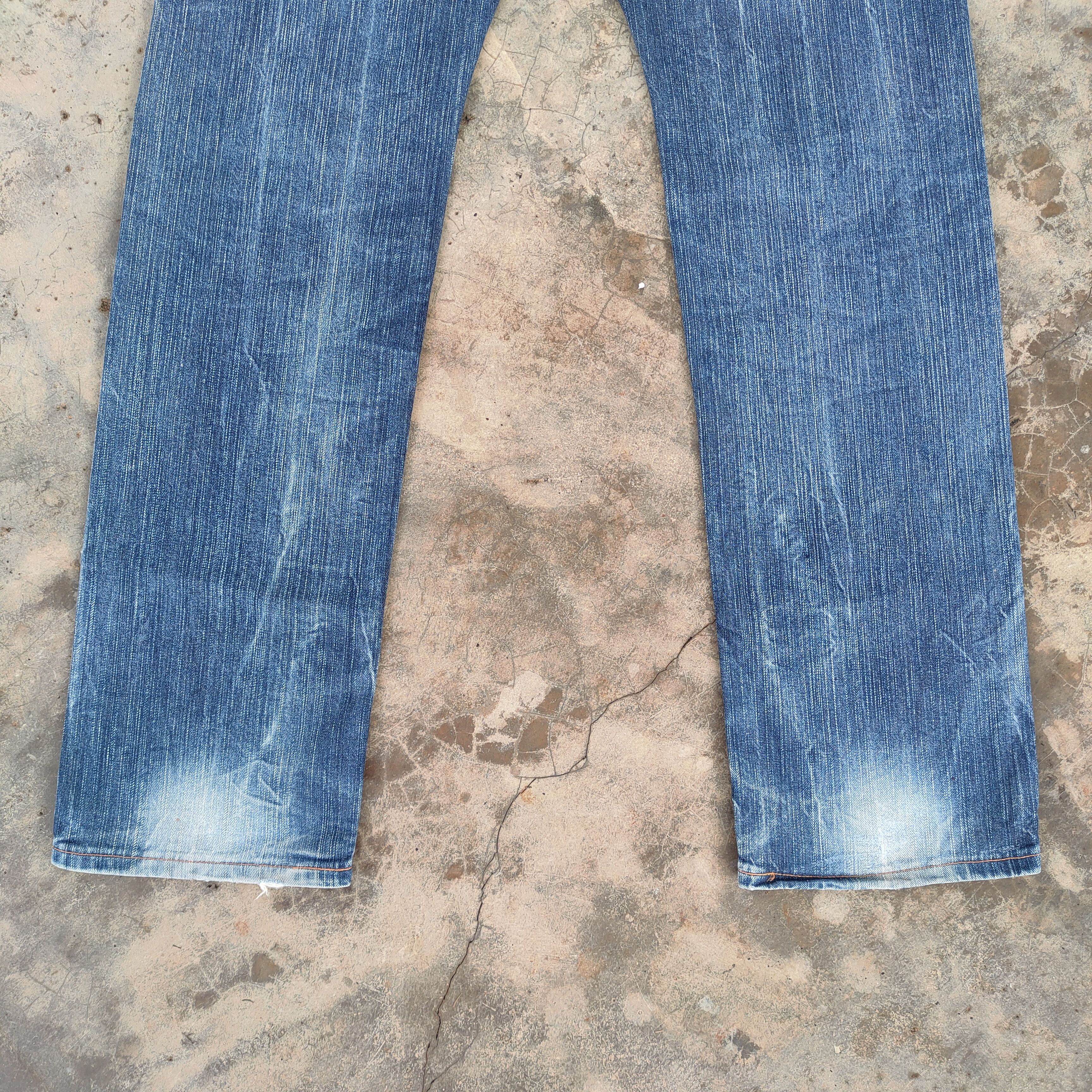 Edwin × Jean × Vintage VINTAGE EDWIN 403 XV FADED RIPPED JEANS DENIM PANTS Size US 33 - 9 Thumbnail