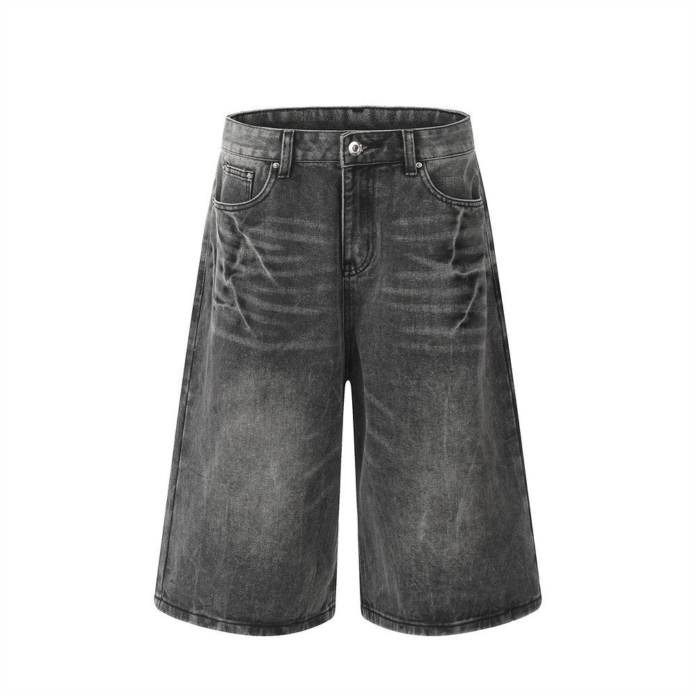 Japanese Brand × Vintage Men's loose cargo punk distressed washed denim shorts Size US 32 / EU 48 - 1 Thumbnail