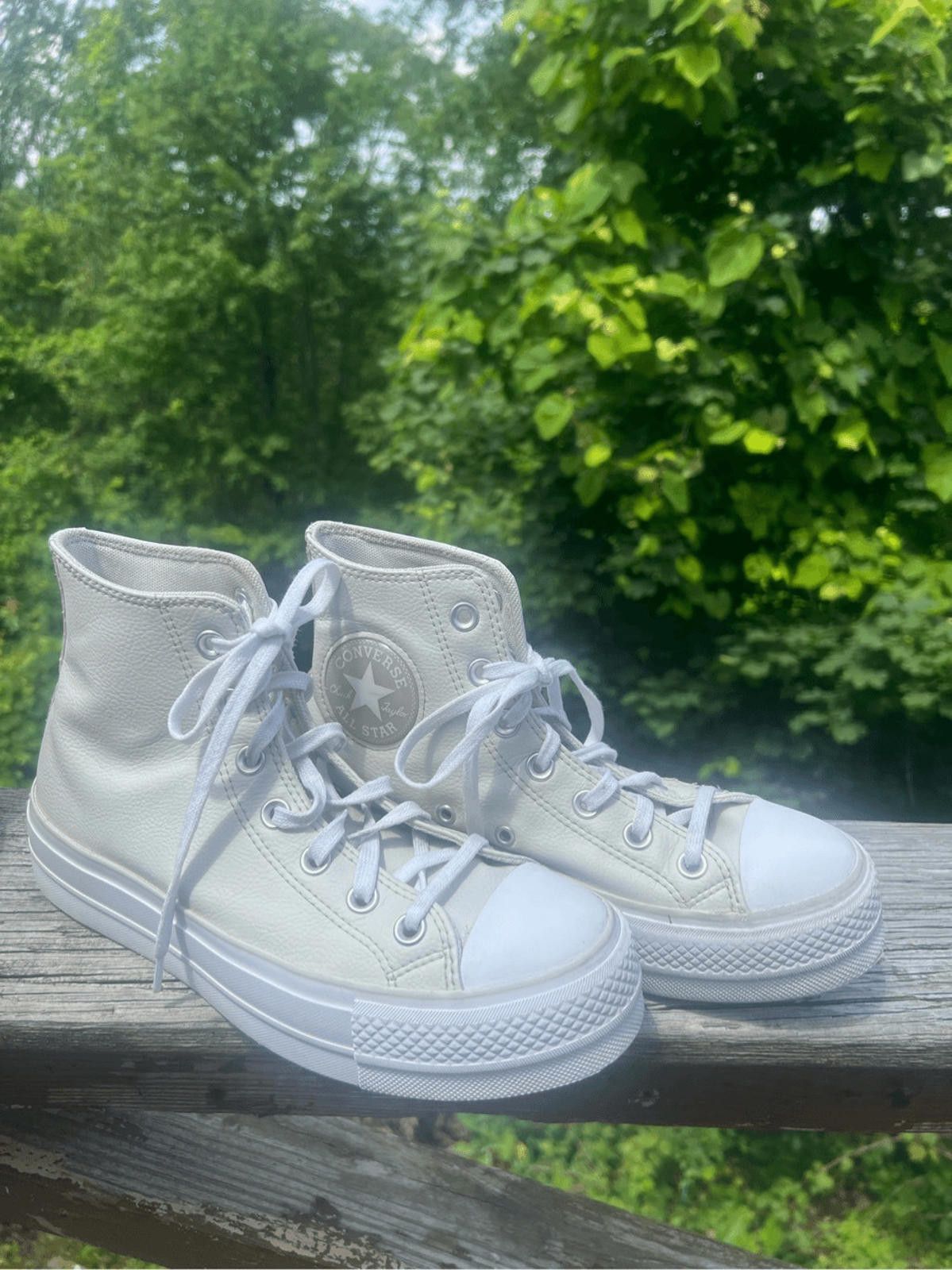 Converse Converse Chuck Taylor LIFT High Top Sneakers 7 Bone White Size US 7 / IT 37 - 1 Thumbnail