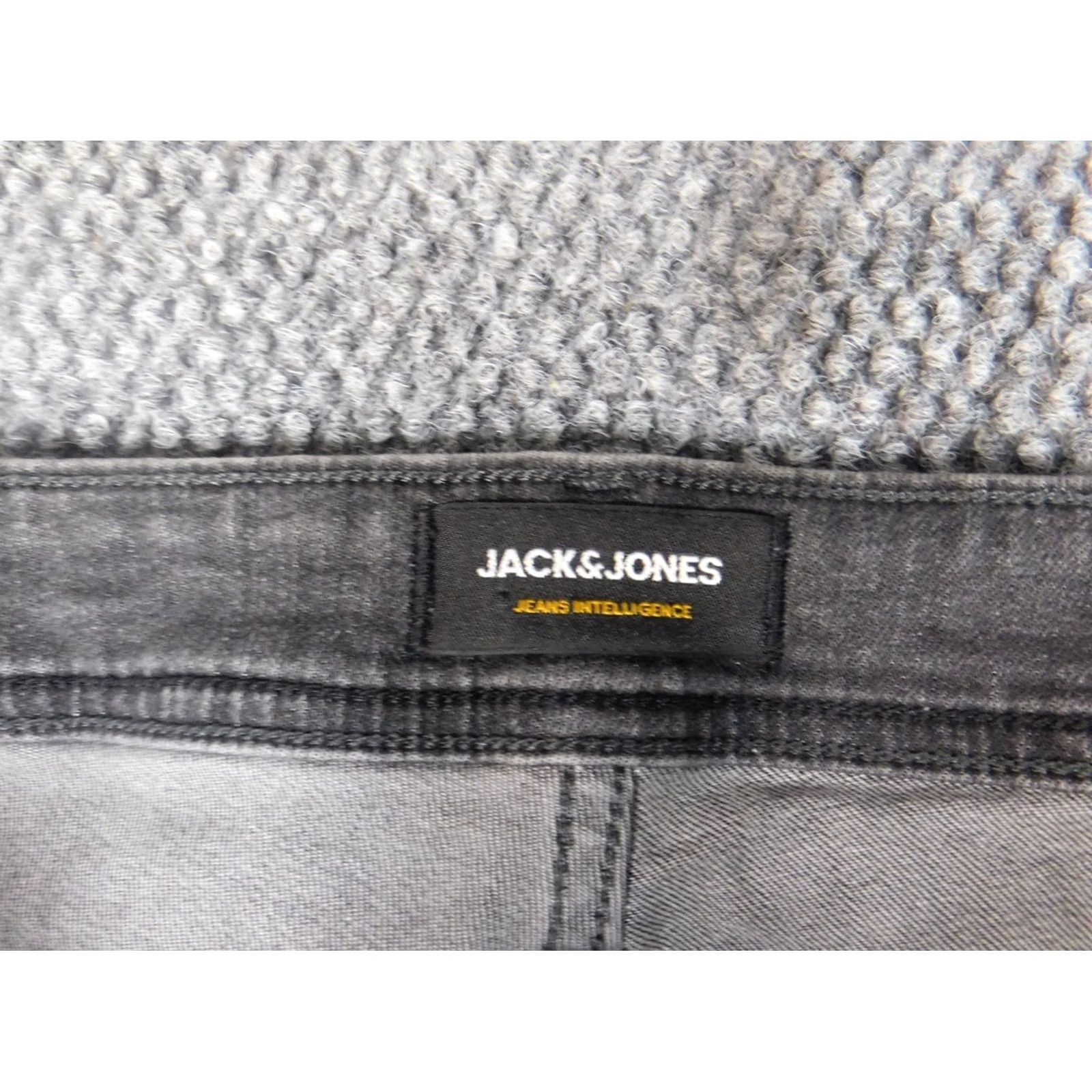 Jack & Jones VINTAGE JACK & JONES Mens Shorts 37 Black Denim Regular Fit 90s Chino Casual Cotton Denim Logo Pockets Boys? Size US 37 - 4 Thumbnail