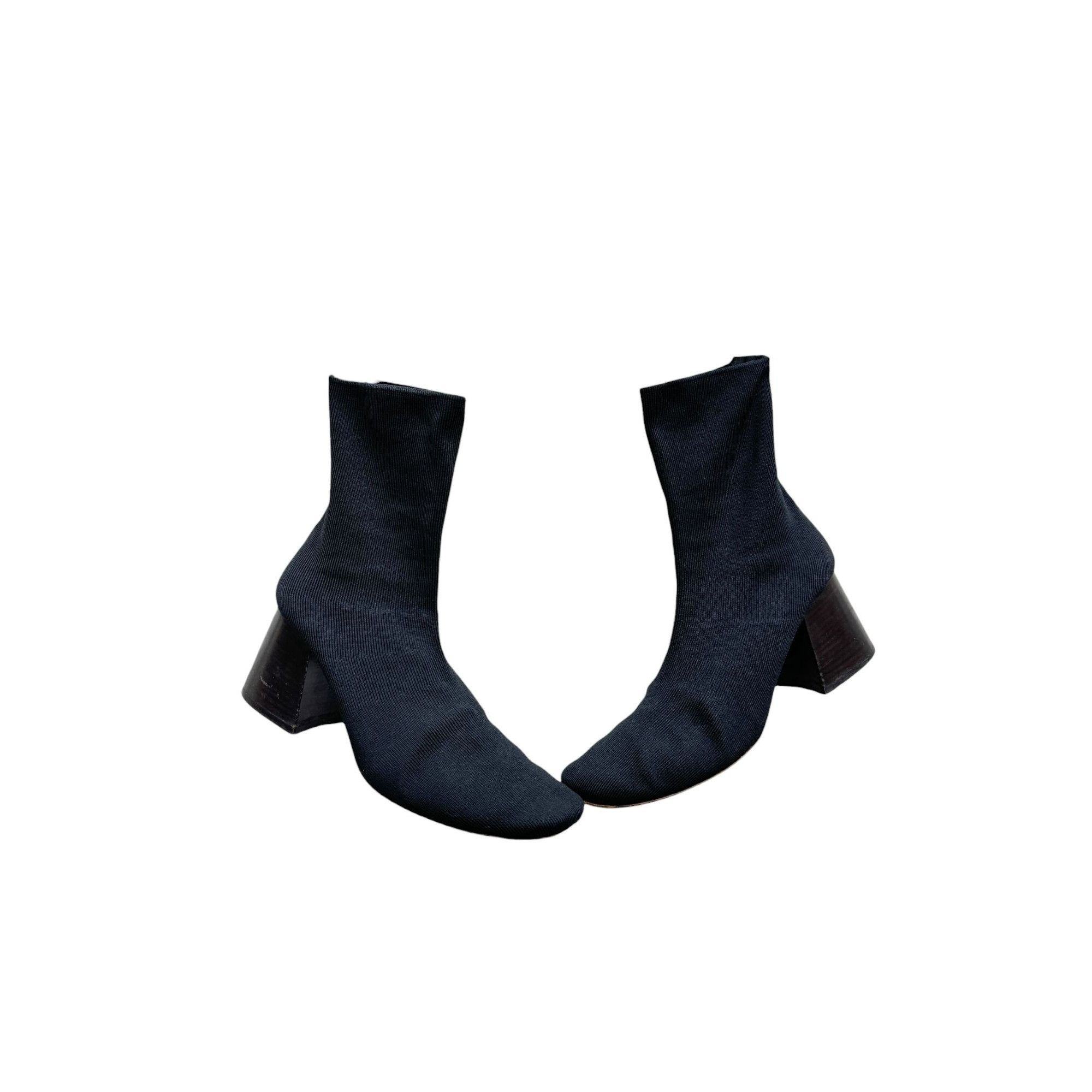 Celine Phoebe Philo Black Knit Sock Ankle Boots Size US 7.5 / IT 37.5 - 1 Thumbnail