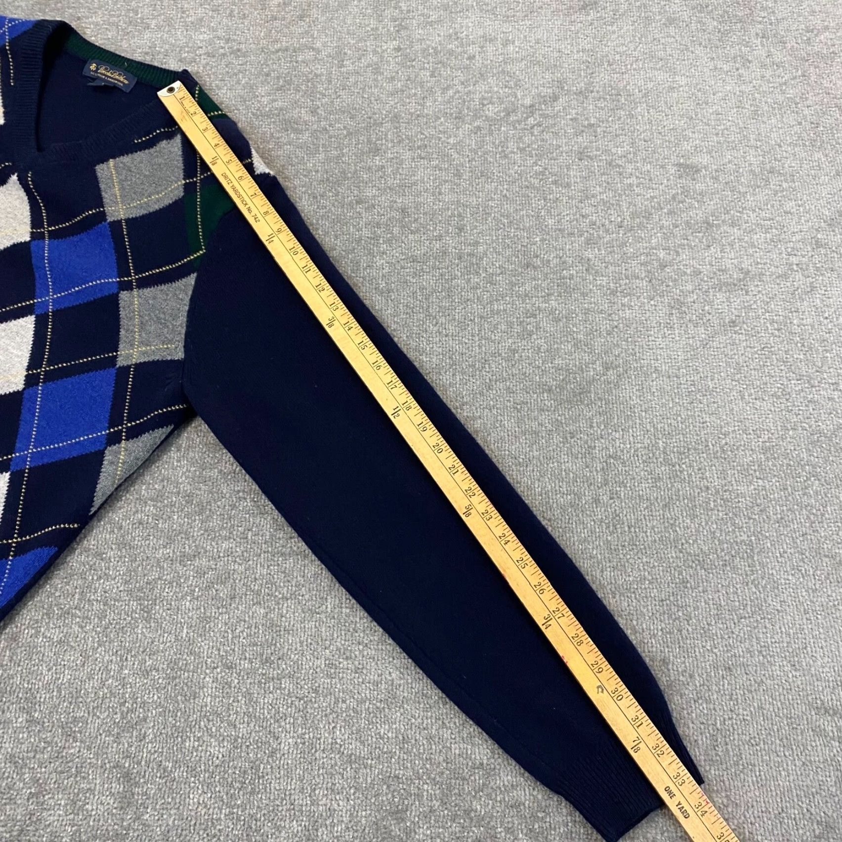 Brooks Brothers Brooks Brothers Vest Mens Large Scottish Lambswool Blue Argyle Diamond Size US L / EU 52-54 / 3 - 6 Thumbnail