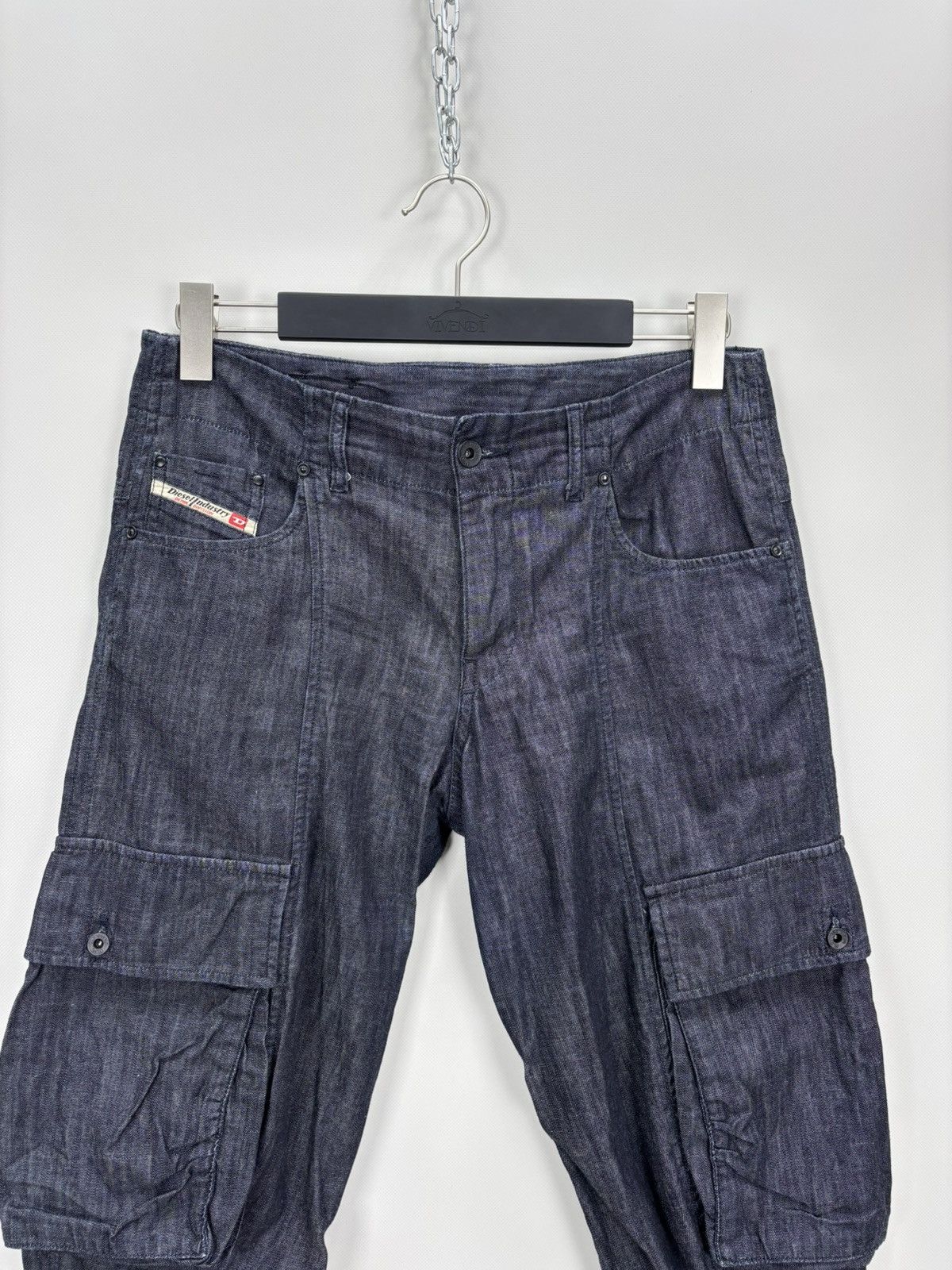 Diesel Womens cargo pants Diesel Size 30 Color Blue Size 26" / US 2 / IT 38 - 3 Thumbnail