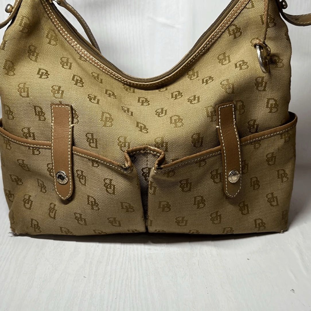 Dooney & Bourke VINTAGE Dooney & Bourke bucket bag Satchel Canvas Tan Brown Large Women Size ONE SIZE - 2 Thumbnail