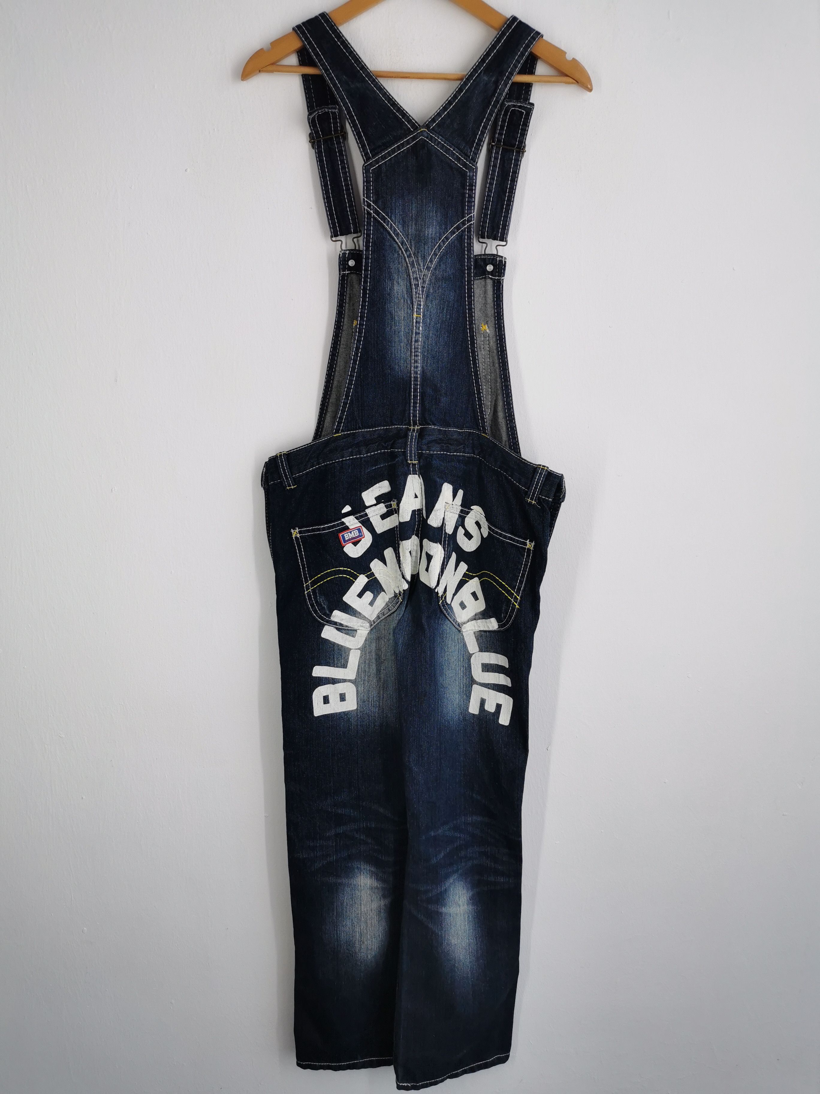 Japanese Brand Vintage 90s Blue Moon Blue Denim Overall Size M Waist 36 Size US 36 / EU 52 - 2 Thumbnail