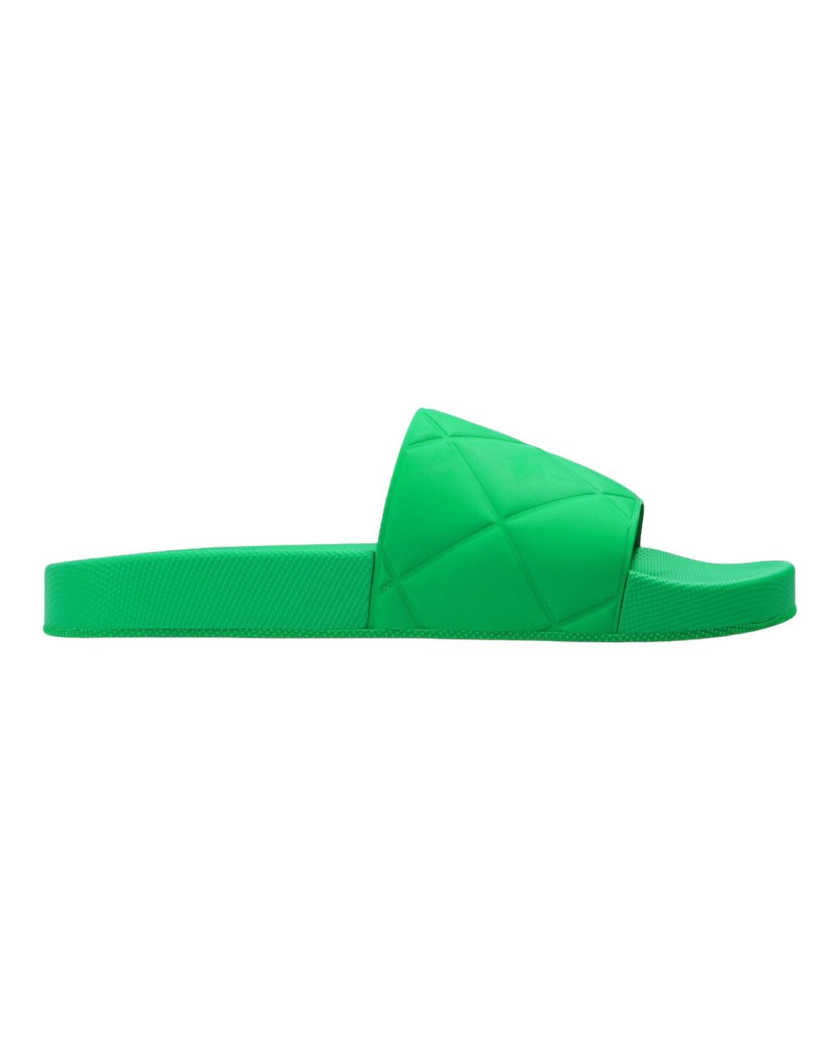 640051V0OP03730 Green Rubber Slider Sandals