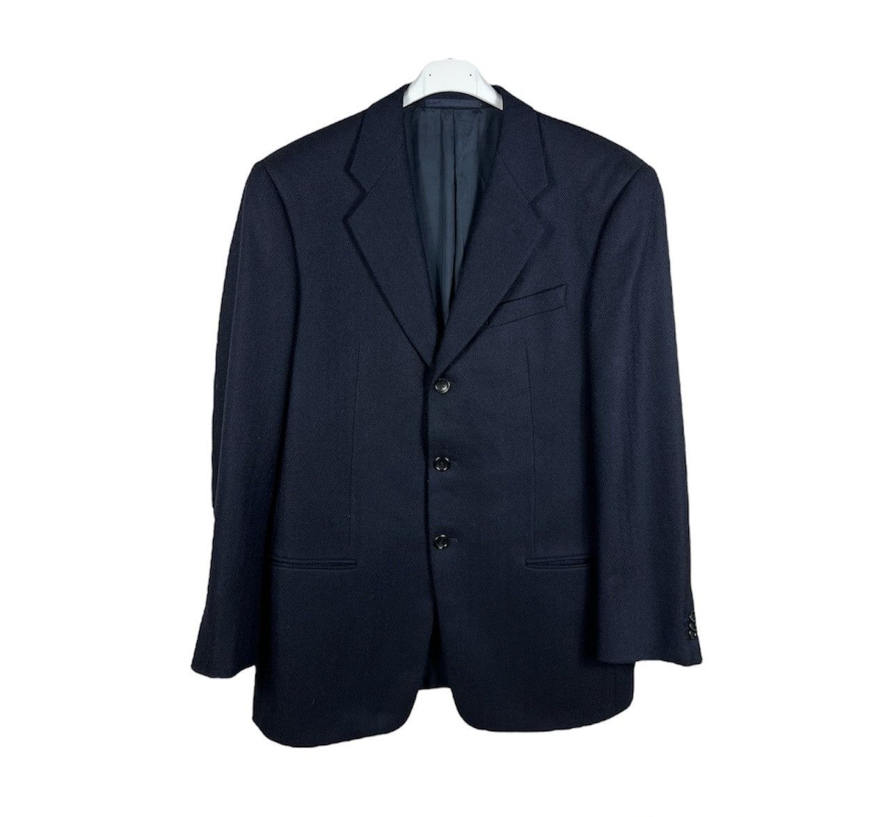 Armani Collezioni Giorgio Armani Collezioni wool herringbone blazer jacket Size US M / EU 48-50 / 2 - 1 Thumbnail