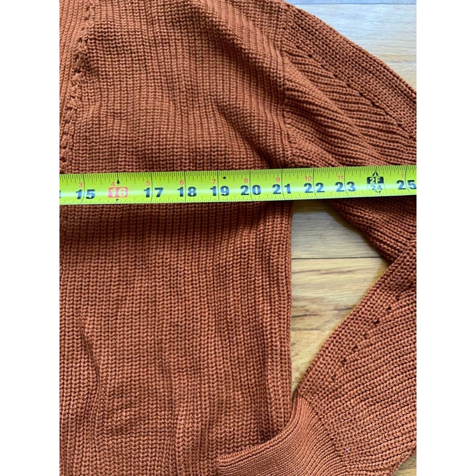 BP. BP Cotton Open Front Long Cardigan Sweater Orange S A003145 Size S / US 4 / IT 40 - 5 Thumbnail