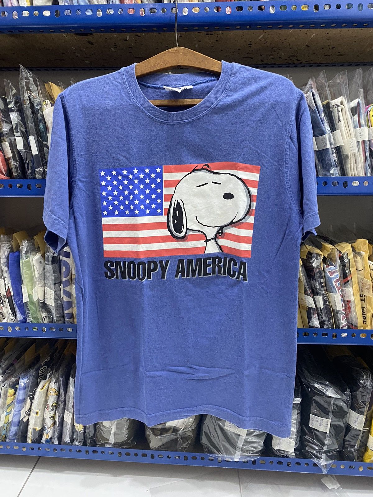 Vintage PEANUTS AMERICA TSHIRT Size US M / EU 48-50 / 2 - 1 Thumbnail