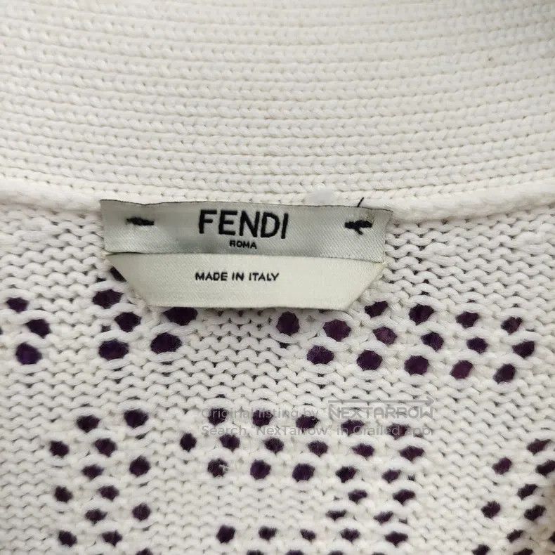 Fendi Fendi Cutout knit cardigan, beige Size 4XL / US 24-26 - 3 Thumbnail