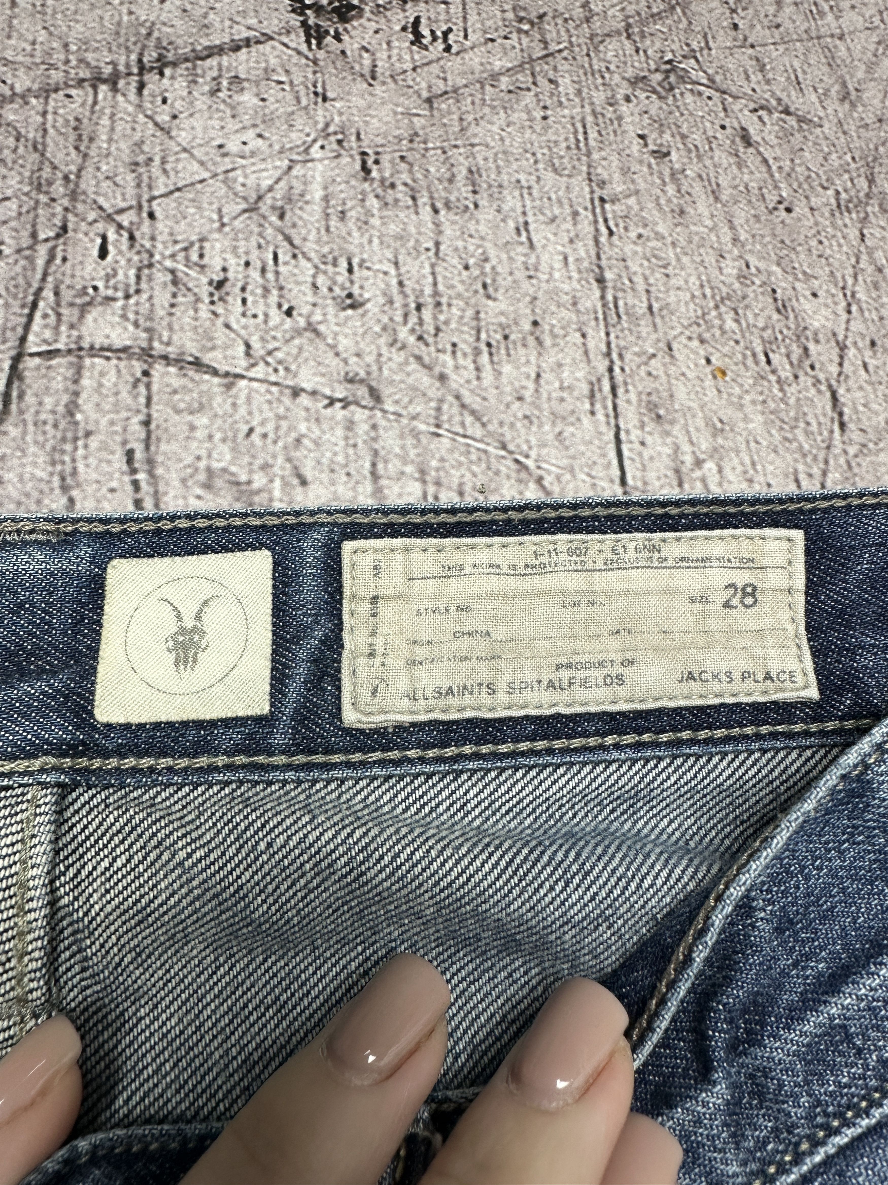 Allsaints Allsaints Mens Arc Bik Runner Denim Pants Jeans Size US 28 / EU 44 - 3 Thumbnail