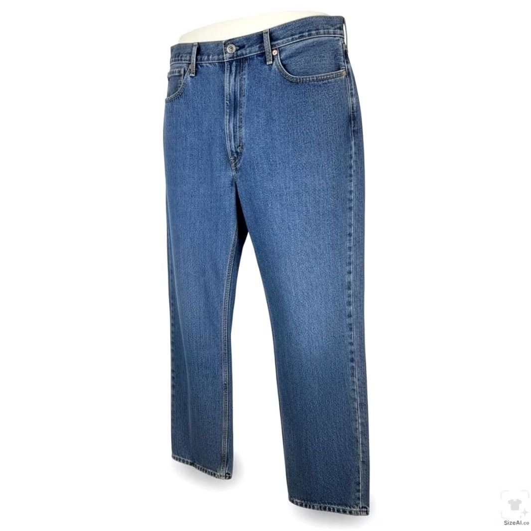 Levi's Levi's 550 Jeans Mens 40x32 Blue Medium Wash Relaxed Straight Denim Zip Fly Size US 40 / EU 56 - 2 Thumbnail