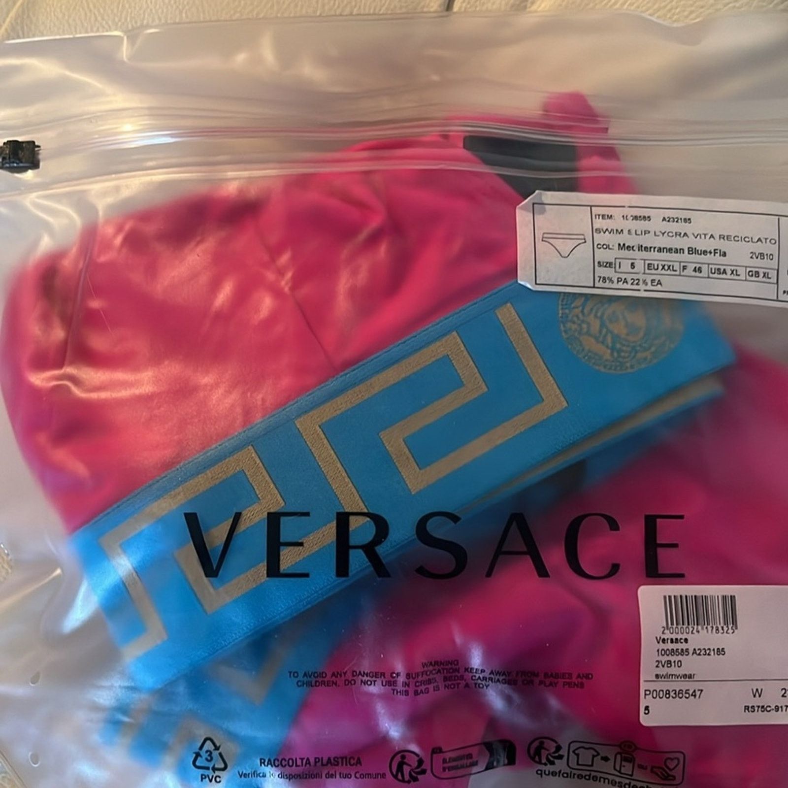 Versace Versace NWT SET bikini top & bottom! Pink & blue both XL 5 Size ONE SIZE - 9 Thumbnail