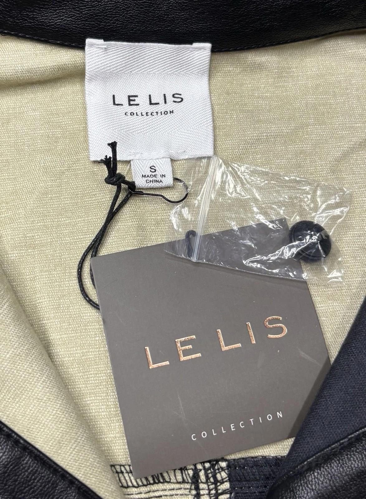 Other Le Lis Collection Jacket Womens S Faux Leather Colorblock Size S / US 4 / IT 40 - 2 Thumbnail