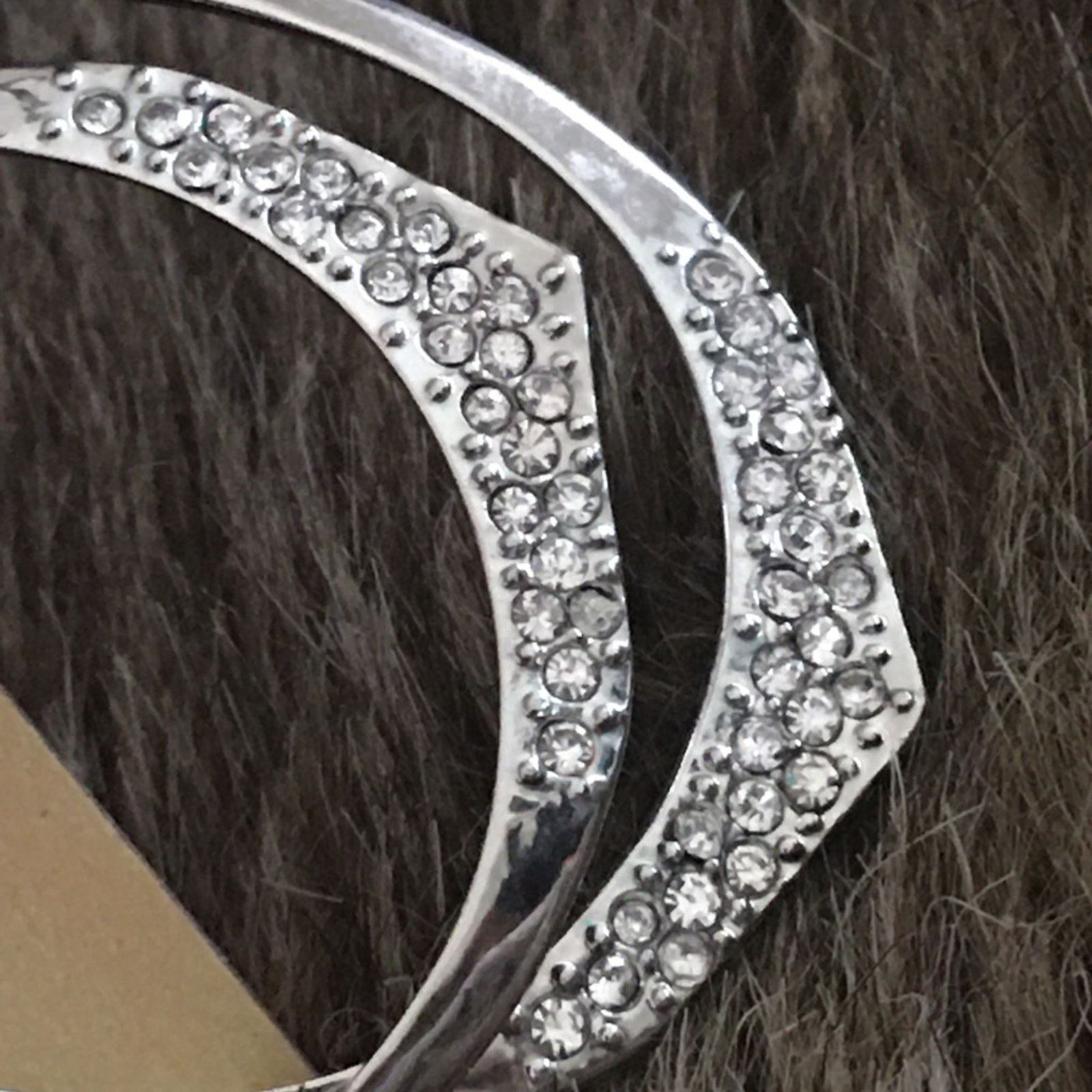 Vintage Vintage shiny silver tone rhinestone earrings Size ONE SIZE - 5 Thumbnail