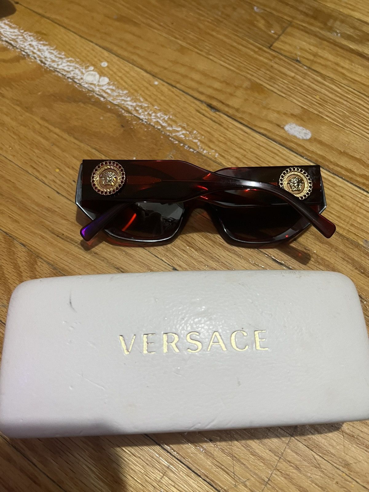 image of Versace Sunglasses in Red, Men's