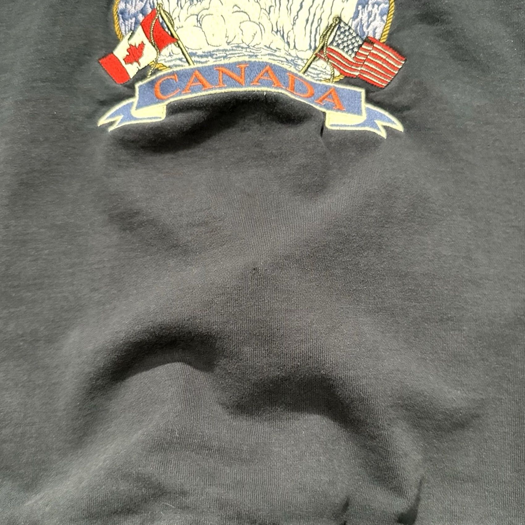 Vintage John Galt Sweatshirt Womens One Size Blue Niagara Falls Canada Crewneck GUC Size ONE SIZE - 4 Thumbnail