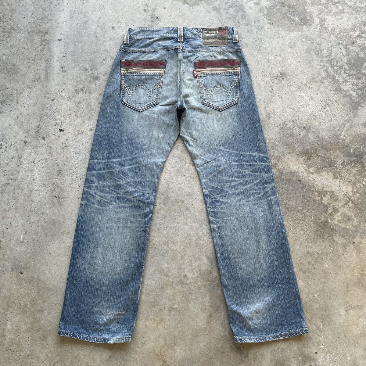 Edwin Vintage Edwin Rusty Jeans Faded Distressed Denim Pants W35 Size US 35 - 2 Thumbnail