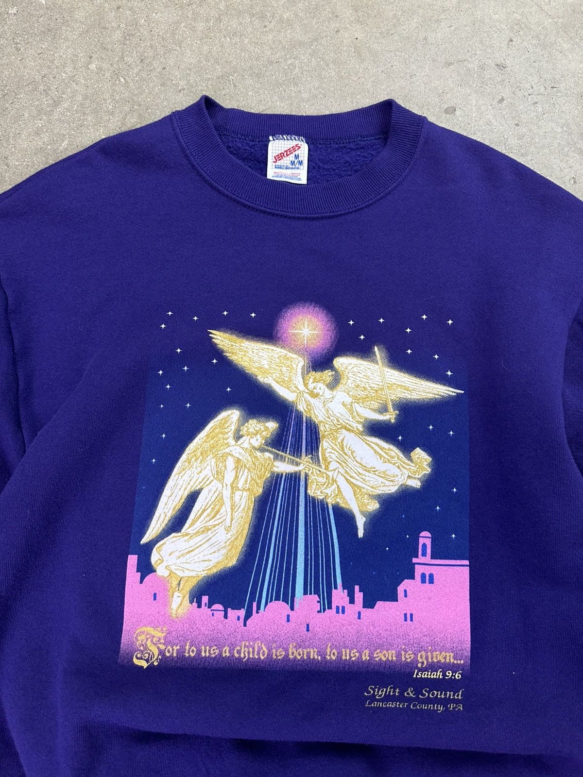Vintage vintage 90s angels flying bible crewneck large Size US L / EU 52-54 / 3 - 3 Thumbnail