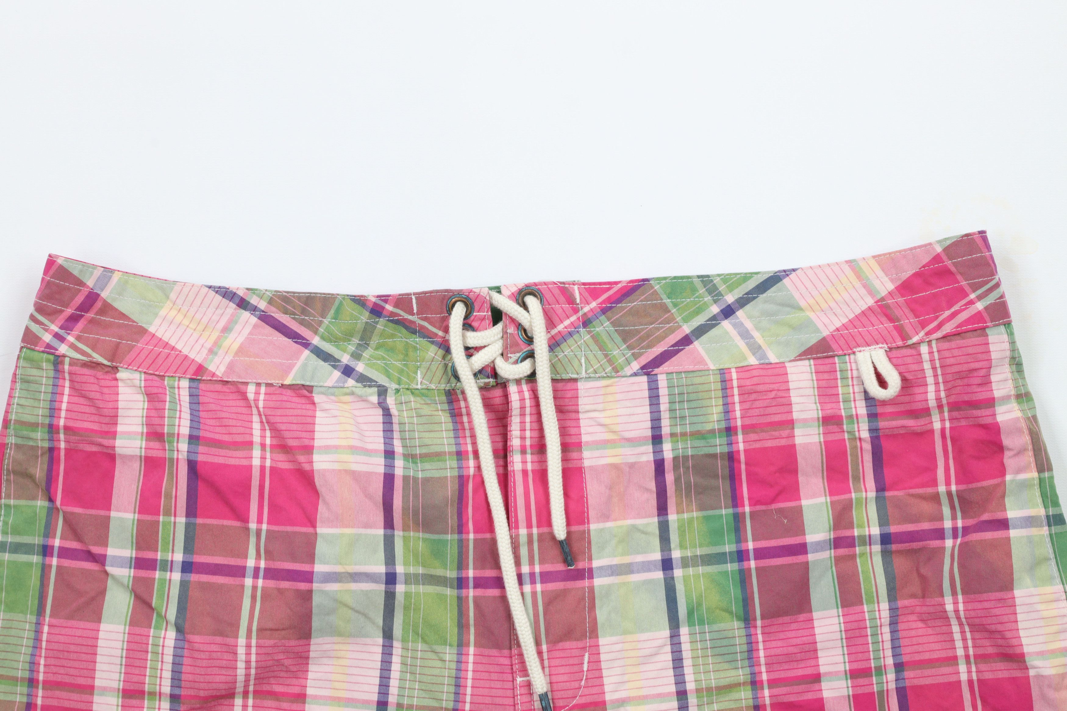 Ralph Lauren × Vintage Deadstock Vintage 90s Ralph Lauren Plaid Shorts Swim Trunks Size US 38 / EU 54 - 2 Thumbnail