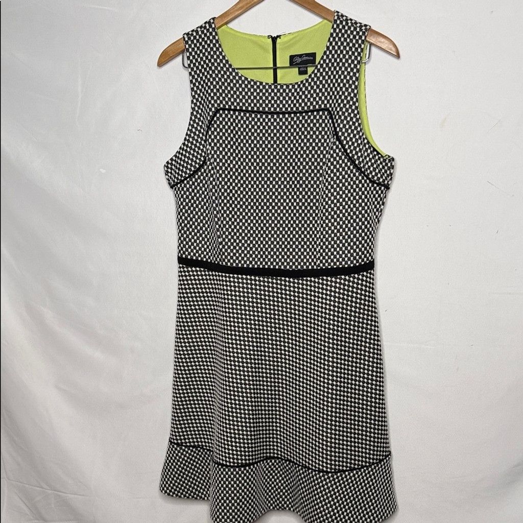 Oleg Cassini Oleg Cassini checkered sleeveless Aline black white dress 12 Size XL / US 12-14 / IT 48-50 - 1 Thumbnail