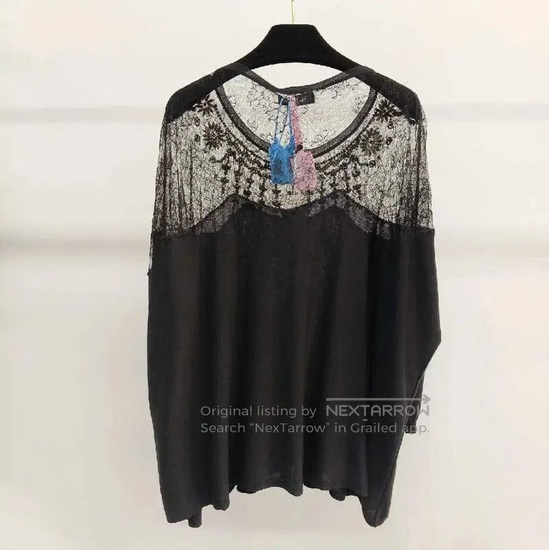 Valentino Valentino Black Women’s Sweater with Lace Detail . Size XS / US 0-2 / IT 36-38 - 1 Thumbnail